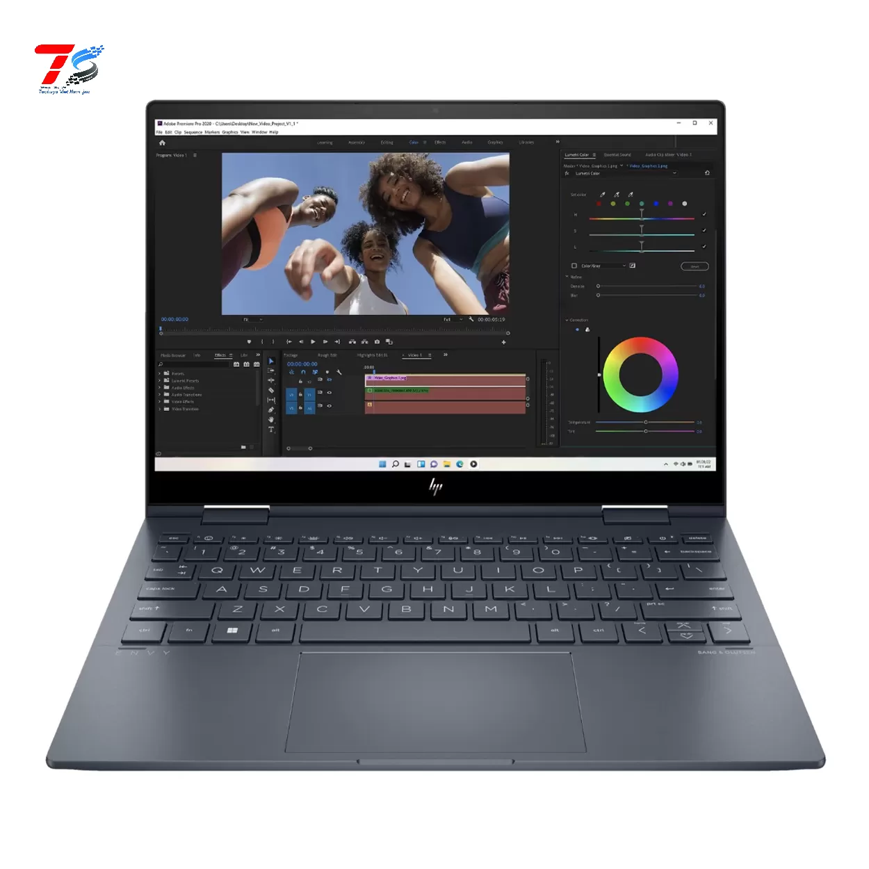 Máy tính xách tay HP Envy X360 13-bf0090TU i7-1250U/16G/512GSSD/13.3T_2.8K/OLED/PEN/W11H/XANH (76B13PA)